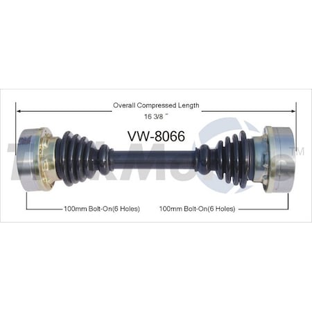 Surtrack Axle Cv Axle Shaft, Vw-8066 VW-8066